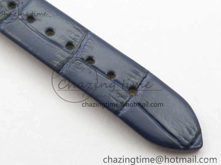 0422 Ladies’ De Ville Trésor Diamond Blue Dial Blue Fabric Watch OXF 1:1 Best Edition Swiss Quartz Upgraded 7892